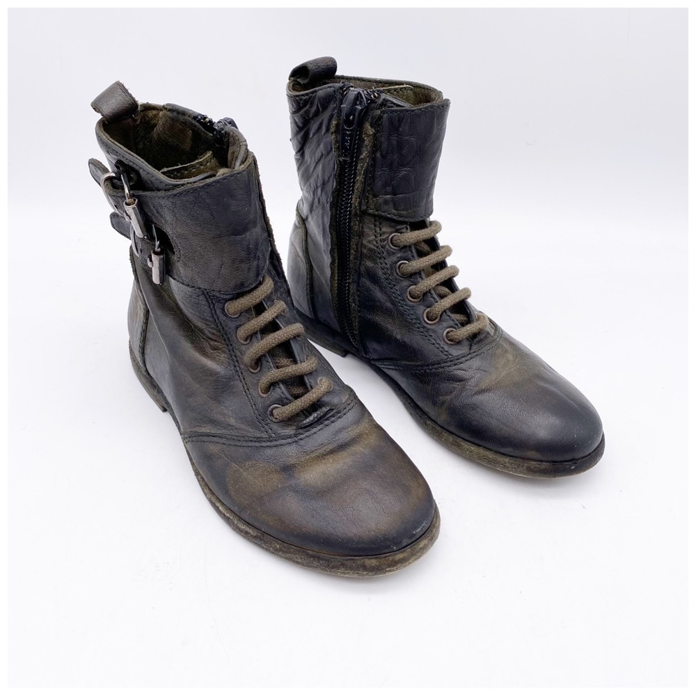 Bonpoint Green Lace Up Boots Size‎ 28
